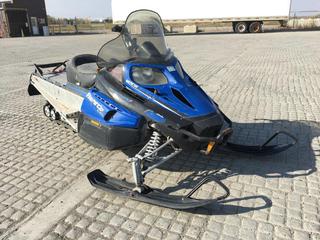 2013 Arctic Cat Snowmobile c/w 570cc, Auto, Showing 6047 Kms, VIN 4UF13SNW0DT121354. *Note: Starts & Runs, Kill Switch Broken, Seat Ripped, Plastic Cracked.