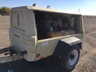 2002 Ingersoll-Rand 185 CFM Portable Air Compressor c/w 2 5/16" Ball. *Note: Missing Battery, Electrical Issues.