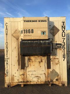 53 Ft. HC Storage Container c/w Thermo King Heater, # TNXU 735187. *Note: Heater Starts & Runs.