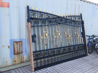 Unused 20ft Bi-Parting Deluxe Wrought Iron Ornamental Gate, 100% Solid Forged Steel, Mansion House/Front Yard, TMG-MG20, Control # 9322