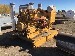 Caterpillar 600 KW Skid Mounted Generator c/w Diesel Power, Chilling Unit,  3 Phase, Muffler & Parts Box. Showing 1059 Hours *Note: Manual In Office, Control # 9350