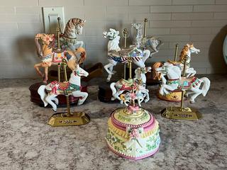 Carousel Horses Sculptures.