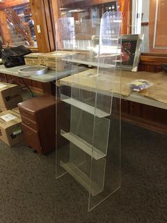 Plastic Display Stand. 53in. H x 18-1/2in. L.