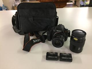 Sony A300 Camera c/w Case, Lens & Batteries.