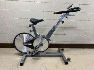 Keiser Model M3 Spin Bike c/w Self-Tensioning Poly V-Belt Drive, Magnetic Resistance, 4-Way Adjustable Seat, 2-Way Adjustable Handlebars & Monitor, S/N 120815-22880.