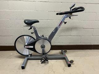 Keiser Model M3 Spin Bike c/w Self-Tensioning Poly V-Belt Drive, Magnetic Resistance, 4-Way Adjustable Seat, 2-Way Adjustable Handlebars & Monitor, S/N 120815-22941.