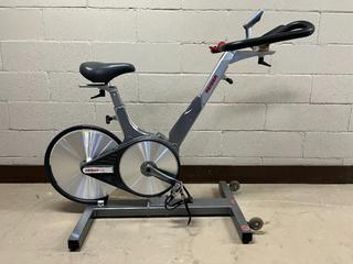 Keiser Model M3 Spin Bike c/w Self-Tensioning Poly V-Belt Drive, Magnetic Resistance, 4-Way Adjustable Seat, 2-Way Adjustable Handlebars & Monitor, S/N 120815-22937.