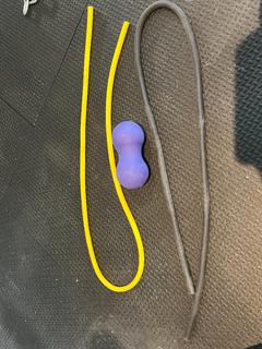 Assorted Resistance Bands and Fitness Ball.