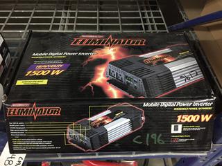 Motomaster Eliminator 011-1866-8 1500 W Mobile Digital Power Inverter.