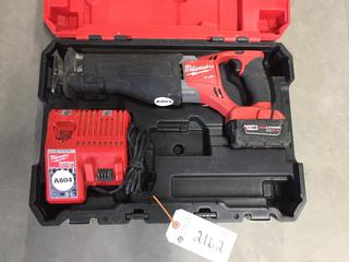 Milwaukee 2720-20 M18 Fuel Cordless Sawzall c/w Battery & Charger.