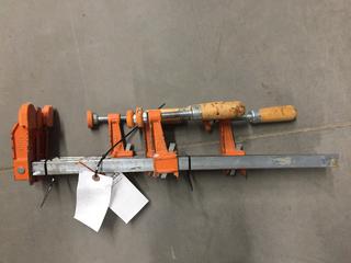 (4) Jorgensen 24 x 3in Steel Bar Clamps.