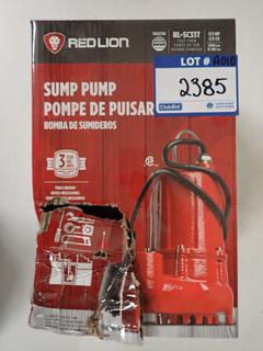 Red Lion RL-SC33T 1/3 HP Sump Pump.