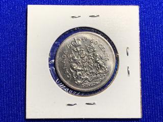 1972 Canada Twenty-Five-Cent Coin.