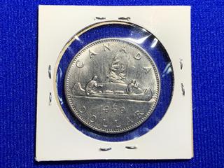 1969 Canada Twenty-Five-Cent Coin.