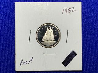 1982 Canada Ten-Cent Coin.