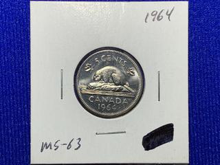 1964 Canada Five-Cent Coin.