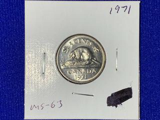 1971 Canada Five-Cent Coin.