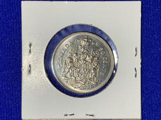 1969 Canada Fifty-Cent Coin.