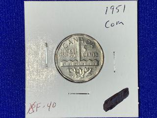 1751-1951 Canada Five-Cent Coin.