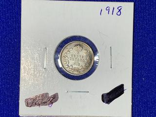 1918 Canada Five-Cent Coin.