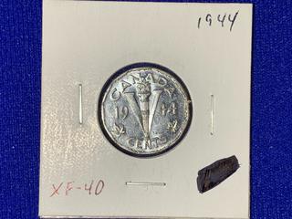 1944 Canada Five-Cent Coin.