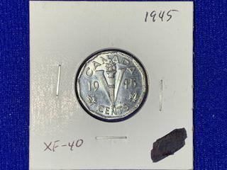 1945 Canada Five-Cent Coin.