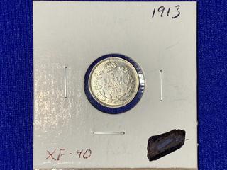 1913 Canada Five-Cent Coin.