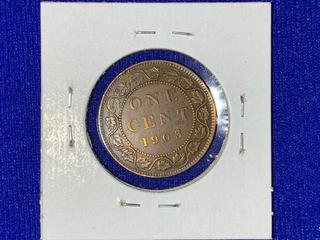 1903 Canada One-Cent Coin.