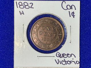 1882 Canada One-Cent Coin.
