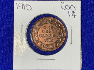 1915 Canada One-Cent Coin.