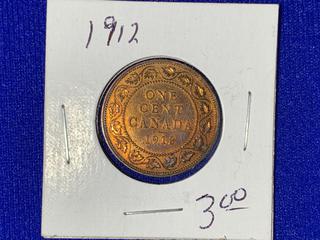 1912 Canada One-Cent Coin.