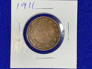 1911 Canada One-Cent Coin.