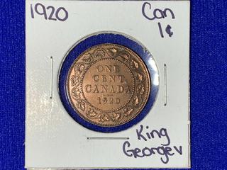 1920 Canada One-Cent Coin.