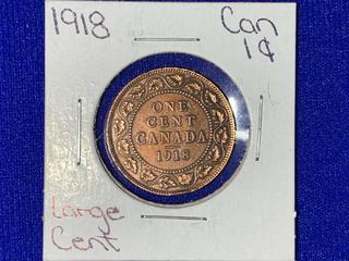 1918 Canada One-Cent Coin.