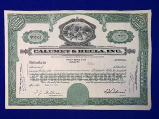 Calumet & Hecla Inc. Bank Shares.