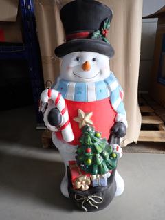 36in Snowman with LED Lights.
