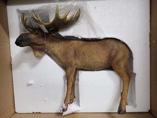 Polyresin Bull Moose Ornament, MG22090, 16in H.