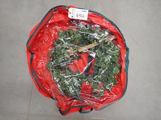 Wreath with Hanger and Storage Bag.