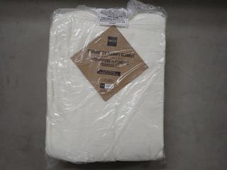 (2) S & Co Off White Tranquility Blanket, 60in x 80in.
