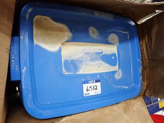 Approximately (10) Rubbermaid 53L Totes with Lids.