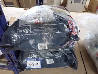 (2) 15kg Bags of Co-Op Complete Formula Cat Food, Opened.