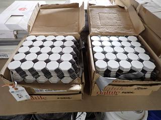 (6) Boxes of Daltile Matte White 2in Octagon/Black Dot Sheets of Ceramic Tile.