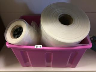 Rolls of Plastic Wrap w/ Sealer.