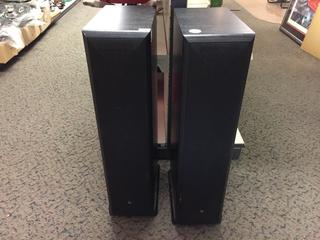 (2) Acoustic Research 37in. Speakers. Model AR9, S/N 5-52-101014.