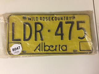 (2) Alberta License Plates.