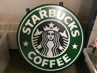 Double-Sided Starbucks Coffee Sign. 24in.