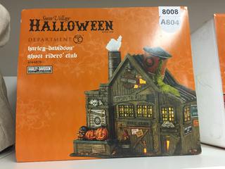 Snow Village Halloween Harley Davidson Model House.