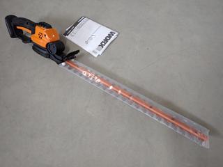 Worx WG261 20V Hedge Trimmer c/w Battery and Charger.