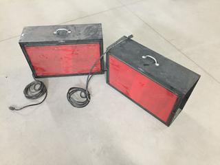 (2) Naden SS650 "Red Filter" Strobe Lights.