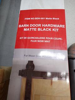 Barn Door Hardware Matter Black Kit, BDH-001.